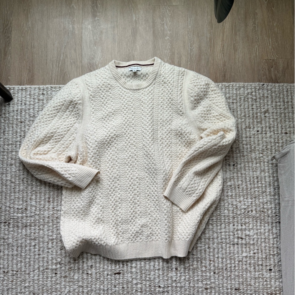 Cream Cable Knit Sweater - Picture 2 of 5